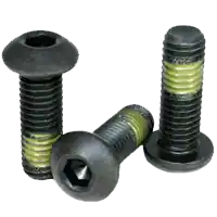 10-32 x 3/4" Button Head Socket Cap Screws, Nylon-Patch Thermal Black Oxide, Full Thread, Fine (UNF), Alloy Steel, Qty 100 Premium