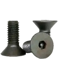 1/4"-20 x 3/4" Flat Head Socket Cap Screws, Tamper-Resistant, Thermal Black Oxide, Full Thread, Coarse (UNC), Alloy Steel, Qty 100 Crafted
