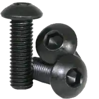 Discount 2-56 x 5/16" Button Head Socket Cap Screws, Thermal Black Oxide, Full Thread, Coarse (UNC), Alloy Steel, Qty 100
