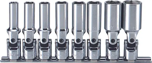Affordable Ko-ken RS3340M/8-L75 3/8 Sq. Dr. Universal Socket set 8mm-19mm 6 point 200mm 8 pieces