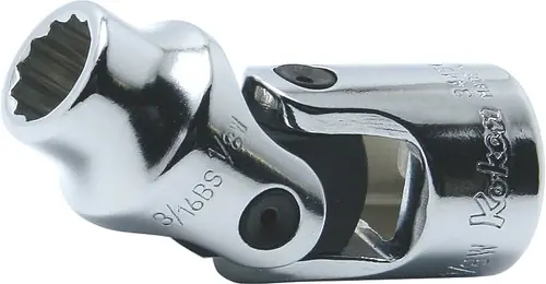 Top Pick Ko-ken 3445W-3/8 3/8 Sq. Dr. Universal Socket Whitworth 3/8 12 point Length 54.5mm