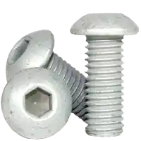 1/2"-13 x 2" Button Head Socket Cap Screws, Mechanical Zinc Cr+3, Full Thread, Coarse (UNC), Alloy Steel, Qty 50 Brand New