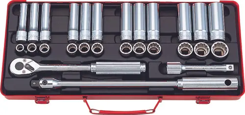 Hassle-Free Returns Ko-ken 4277 1/2 Sq. Dr. 27 Piece 12-Point Metric Socket set 10-24mm