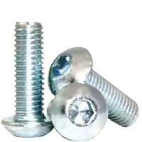 Weekend Sale 5/16"-18 x 5/8" Button Head Socket Cap Screws, Zinc-Bake Cr+3, Full Thread, Coarse (UNC), Alloy Steel, Qty 100