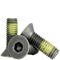 1/4"-20 x 1 3/4" Flat Head Socket Cap Screws, Nylon-Patch Thermal Black Oxide, Partial Thread, Coarse (UNC), Alloy Steel, Qty 100 Super Sale