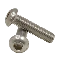 High Quality M5-0.80 x 50 mm Button Head Socket Cap Screws, 316 Stainless Steel A4, Full Thread, Coarse (UNC), Qty 100