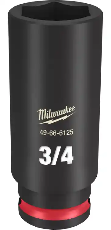 Milwaukee Tool 49-66-6125 SHOCKWAVE Impact Duty 3/8" Drive 3/4" Deep 6 Point Socket New Release