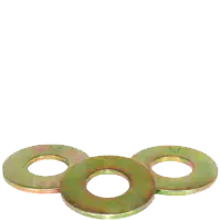 1 1/8" SAE Flat Washers, Zinc-Yellow Cr+6, Medium Carbon Steel, Thru-Hardened (Imported), Qty 25 Top Rated