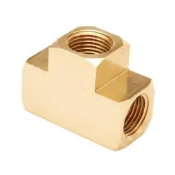Mid-America Fittings 23700X4X2 Reducing Union Tee, 1/4 in NPTF x 1/4 in NPTF x 1/8 in NPTF, Brass Super Sale