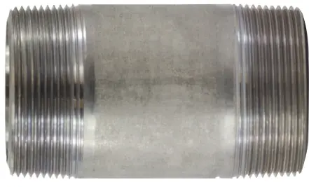 Midland Metal 51181 Seamless Pipe Nipple, 2-1/2 in MPT x 2-1/2 in MPT, 3 in L, Stainless Steel, SCH 80 Schedule Buy Direct