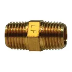 AMC 706123-0804 Reducing Hex Nipple, 1/2 in MPT x 1/4 in MPT, 1.34 in, Brass Place Order