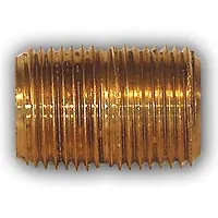 Final Sale Midland Metal 112-2 MAF/USA Close Nipples, MAF/USA PIPE, 1/8 x Close Yellow Brass Nipple, MAF/USA Brass Fittings