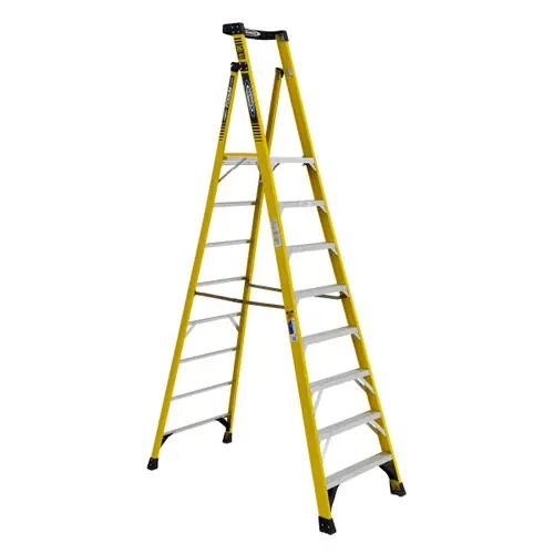 Werner PD7308 14Ft Reach Height Fiberglass Podium Ladder 8Ft T Bargain