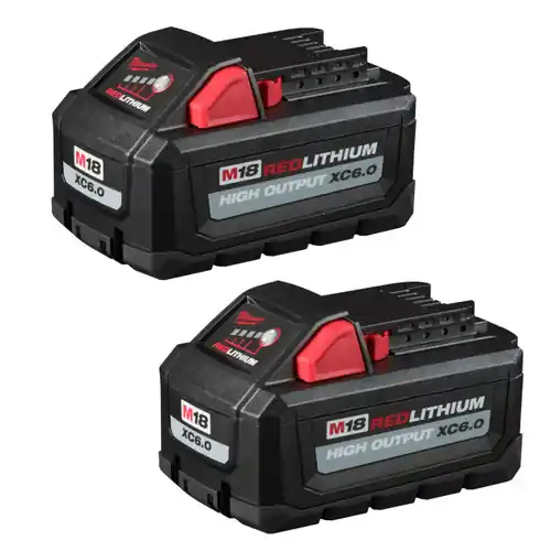 Holiday Sale Milwaukee Tool 48-11-1862 M18 REDLITHIUM HIGH OUTPUT XC6.0 Battery Pack (2 Pk)