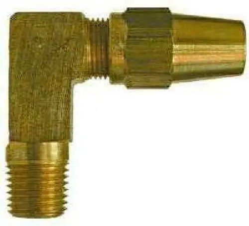 Midland Metal 38249 Long Elbow, 3/8 in Tube OD x 1/4 in MIP, Brass Premium