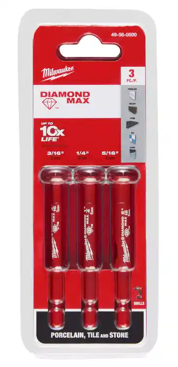 Final Sale Milwaukee Tool 49-56-0500 3PC DIAMOND MAX Hole Saw Bit Set