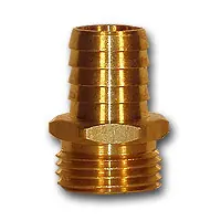 Discount Mid-America Fittings LF29MGH-612 Male End Coupling, 3/8 in Hose Barbed x 3/4 in MHT, Brass