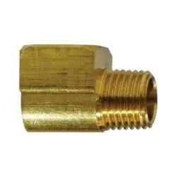Last Chance AMC 06116-02P 90 deg Short Pattern Street Elbow, 1/8 in MPT x 1/8 in FPT, Brass
