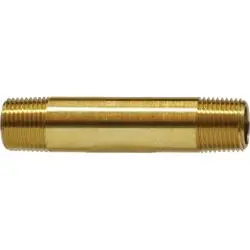 Midland Metal 28482 Long Nipple, 1/4 in 1/4 in, 4 in, Brass Discount