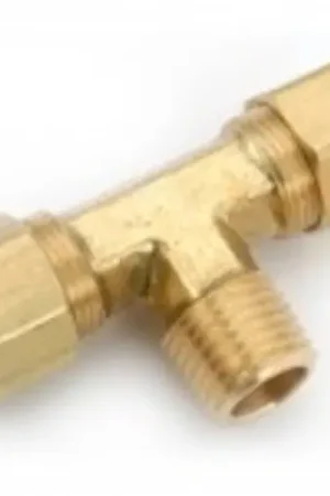 AMC 700072-0404 Branch Tee, 1/4 in Compression x 1/4 in Compression x 1/4 in MIP, Brass Popular