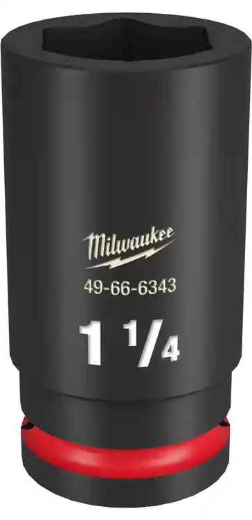 Milwaukee Tool 49-66-6343 SHOCKWAVE Impact Duty 3/4" Drive 1-1/4" Deep 6 Point Socket Time-Limited