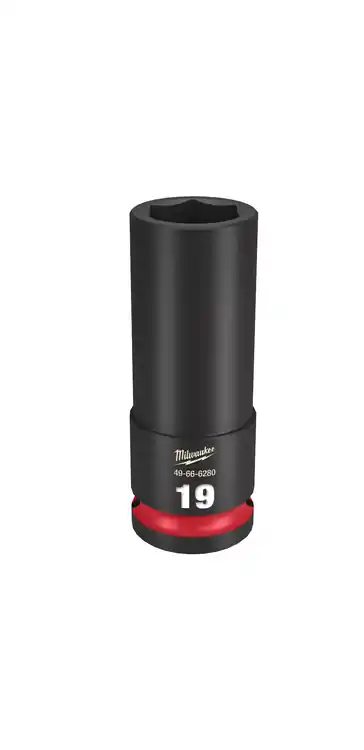 Best Choice Milwaukee Tool 49-66-6280 SHOCKWAVE Impact Duty 1/2" Drive 19MM Deep 6 Point Socket