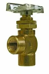 Get Yours Midland Metal 46801 Panel Style Angle Needle Valve, 1/4 in Nominal, FPT, Brass Body