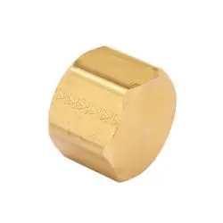 Mid-America Fittings LF108-4 Barstock Cap, 1/4 in FPT, 0.6 in, Brass High Quality