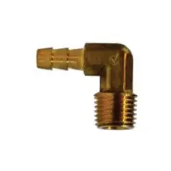 AMC 707020-0404 90 deg Elbow, 1/4 in Hose Barbed x 1/4 in MIP, Brass Instant Buy
