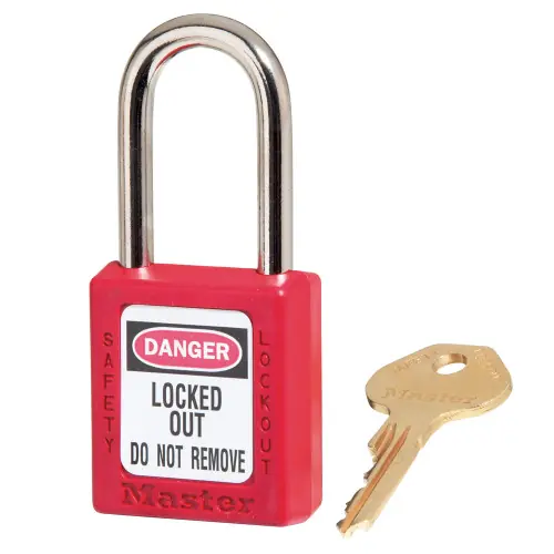 Top Rated Master Lock 410RED Red Plastic Safety Padlock Keyed Differently (6 EA)