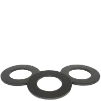 Top Pick 1 1/2" SAE Flat Washers, Plain Finish, Medium Carbon Steel, Thru-Hardened (Imported), Qty 10