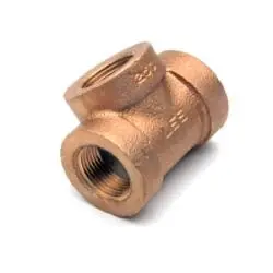 Holiday Sale Midland Metal 82106-242412 Pipe Tee, 1-1/2 in FPT x 1-1/2 in FPT x 3/4 in FPT, Bronze