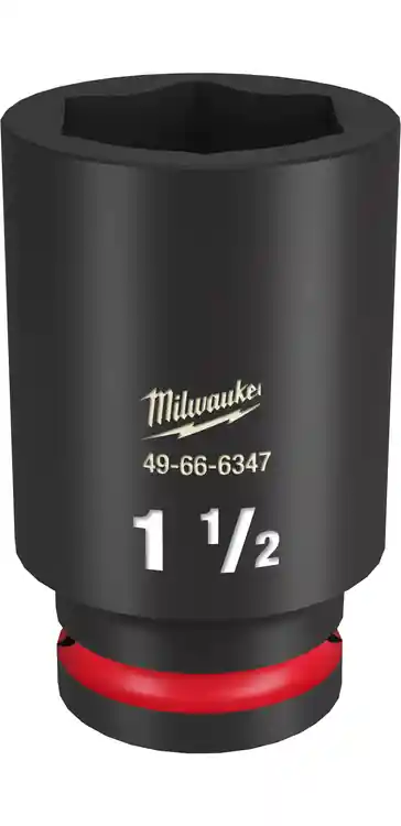 Markdown Milwaukee Tool 49-66-6347 SHOCKWAVE Impact Duty 3/4" Drive 1-1/2" Deep 6 Point Socket