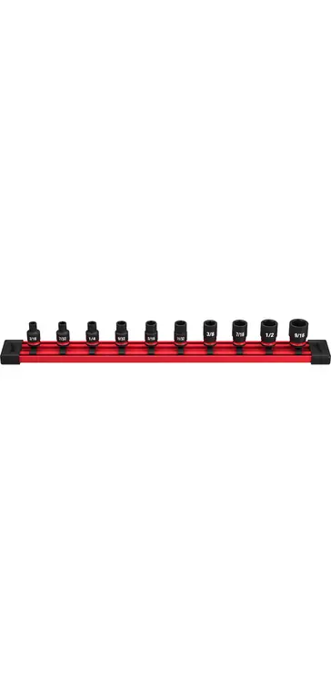 Get Yours Milwaukee Tool 49-66-7000 10PC SHOCKWAVE Impact Duty SAE Standard 6 Point Socket Set