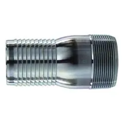 Buchanan Rubber CNT-200-SP Combination King Nipple, 2 in Hose Barbed x 2 in MPT, Steel, Zinc-Plated Time-Limited