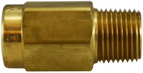 Midland Metal 46565V Check Valve, 1/8 in Nominal, FPT x MPT, Brass Body, Domestic Budget