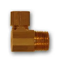 Mid-America Fittings 269X5 90 deg Barstock Elbow, 5/16 in Compression x 1/8 in MPT, Brass Best Seller