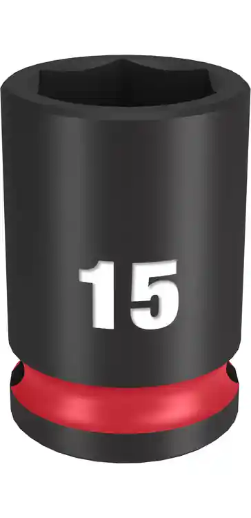 Low Price Milwaukee Tool 49-66-6139 SHOCKWAVE Impact Duty 3/8" Drive 15MM Standard 6 Point Socket