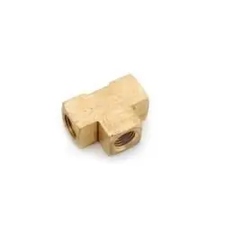 AMC 706101-04 Barstock Tee, 1/4 in FPT x 1/4 in FPT x 1/4 in FPT, Brass Buy Today