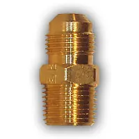 Secure Checkout Mid-America Fittings LF48-66 Half Union Adapter, 3/8 in Male Flared x 3/8 in MIP, Brass