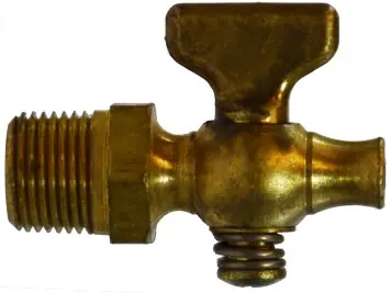 Reduced Price Midland Metal 46310 Air Cock, 1/8 in Nominal, MIP x Bibb Hose, Brass Body