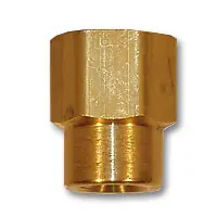 Mid-America Fittings 23308X4 Reducing Coupling, 1/2 in FPT x 1/4 in FPT, 1.28 in, Brass Genuine