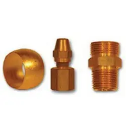 Mid-America Fittings NT272X6X2VS Branch Tee with Vibraseal, 3/8 in Tube OD x 3/8 in Tube OD x 1/8 in MPT, Brass Discount