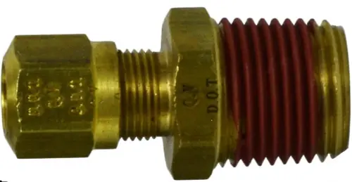 Certified Midland Metal 38071 Adapter, 3/16 in Tube x 1/4 in MIP, Brass