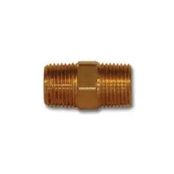 Free Returns Mid-America Fittings LF23325X4 Hex Nipple, 1/4 in MPT x 1/4 in MPT, 1-1/4 in, Brass