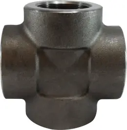 Authentic Midland Metal 101398 3000 Crosses, Forged Steel Fittings, 2 105 Steel 3000 Cross, Nipples and Fittings