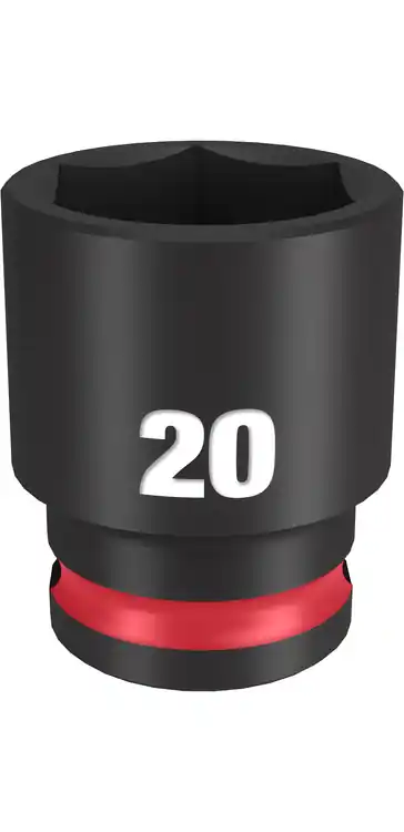 Milwaukee Tool 49-66-6737 SHOCKWAVE Impact Duty 3/8" Drive 20MM Standard 6 Point Socket Clearance