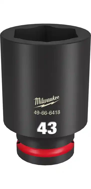 Milwaukee Tool 49-66-6418 SHOCKWAVE Impact Duty 3/4" Drive 43MM Deep 6 Point Socket Must Have