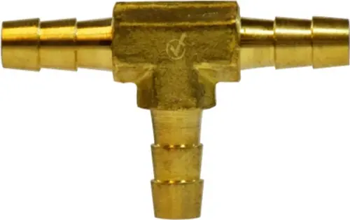 AMC 707024-06 Tee, 3/8 in Hose Barbed x 3/8 in Hose Barbed x 3/8 in Hose Barbed, Brass Next Day Delivery