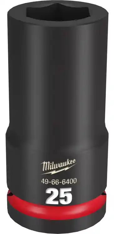 Last Chance Milwaukee Tool 49-66-6400 SHOCKWAVE Impact Duty 3/4" Drive 25mm Deep 6 Point Socket